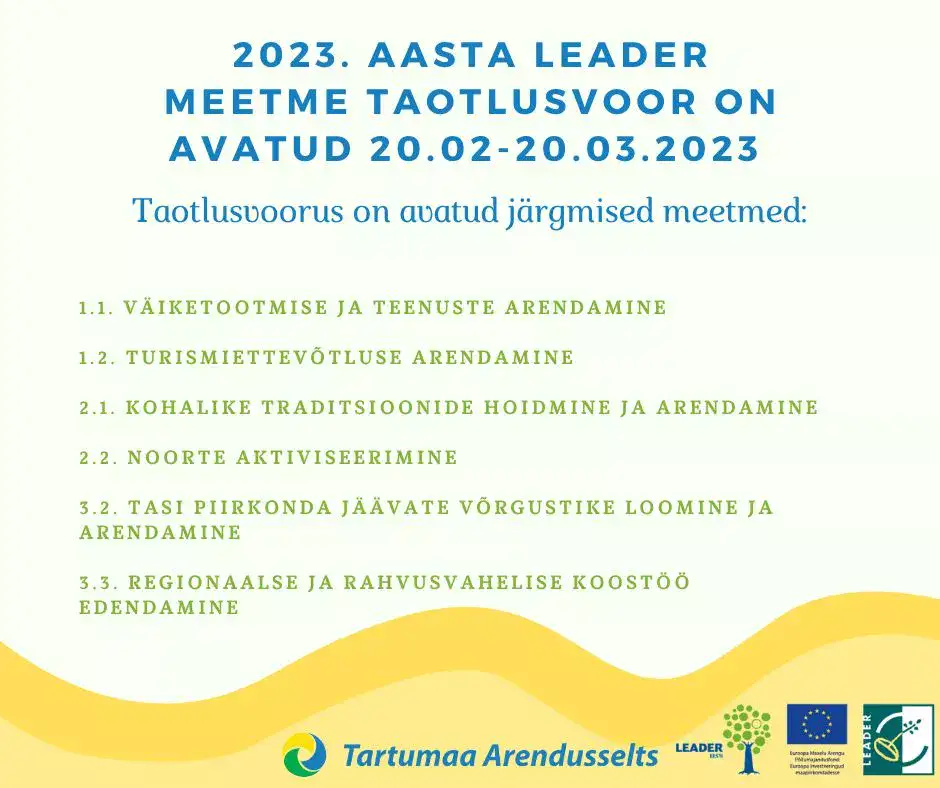 Leader projektitoetus Leader projektitoetus