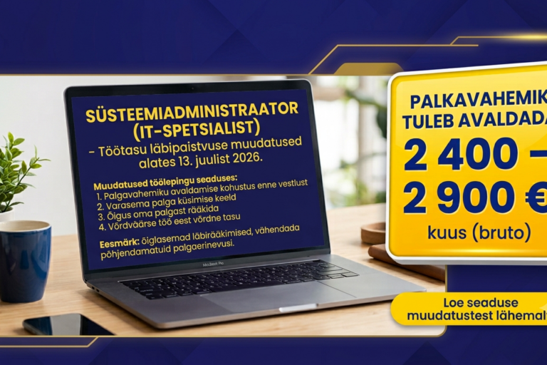 Palgainfo muutus 2026