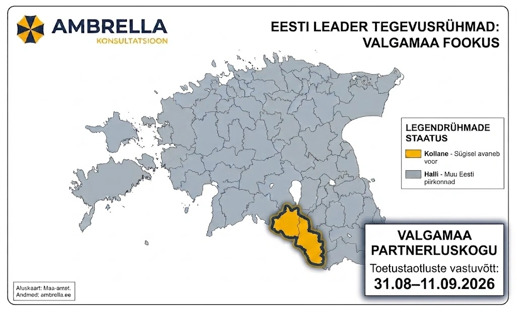 Valgamaa Partnerluskogu LEADERi ettevõtlusvoor